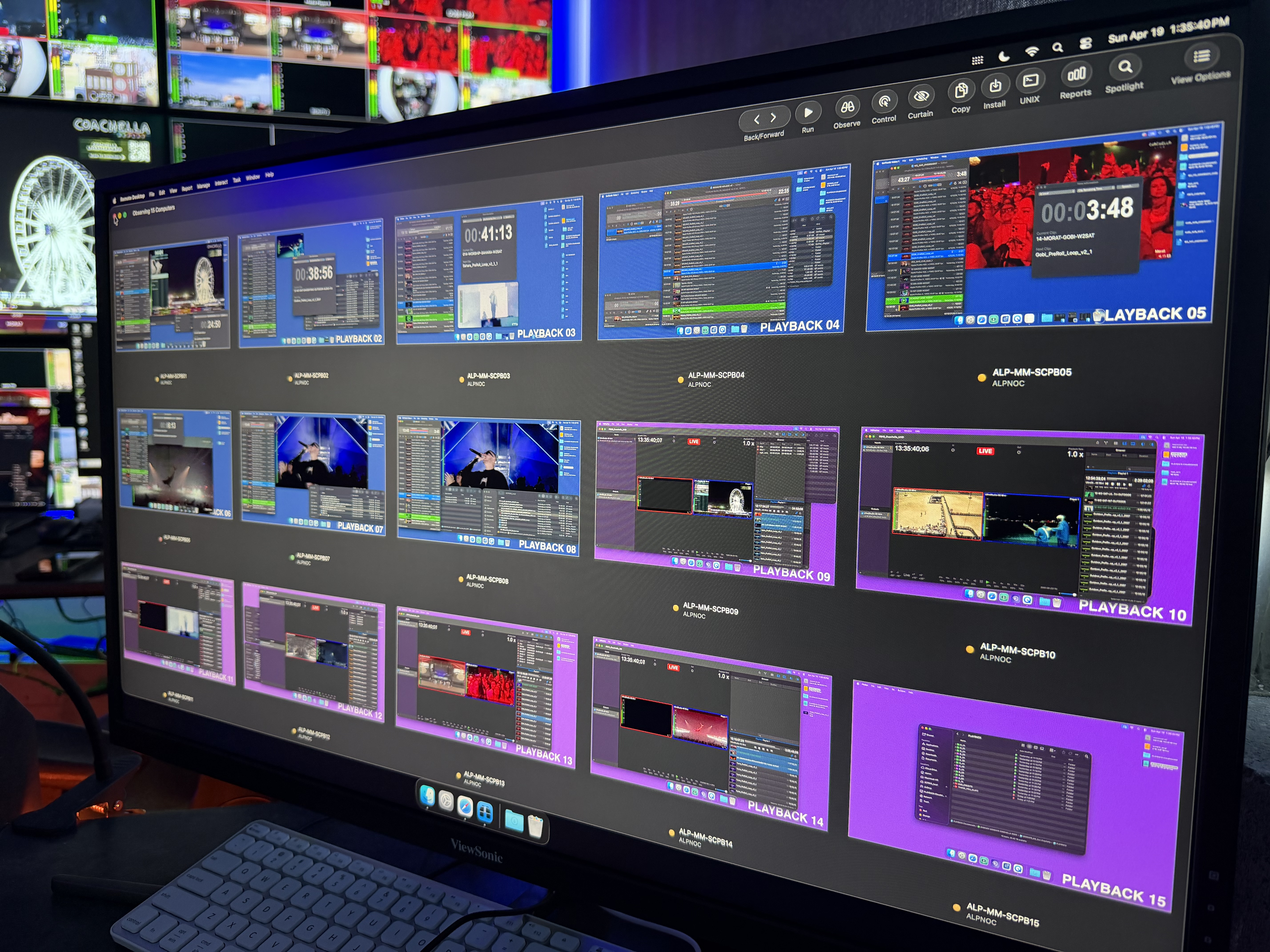 ALP NOC KVM access to multiple Softron sessions